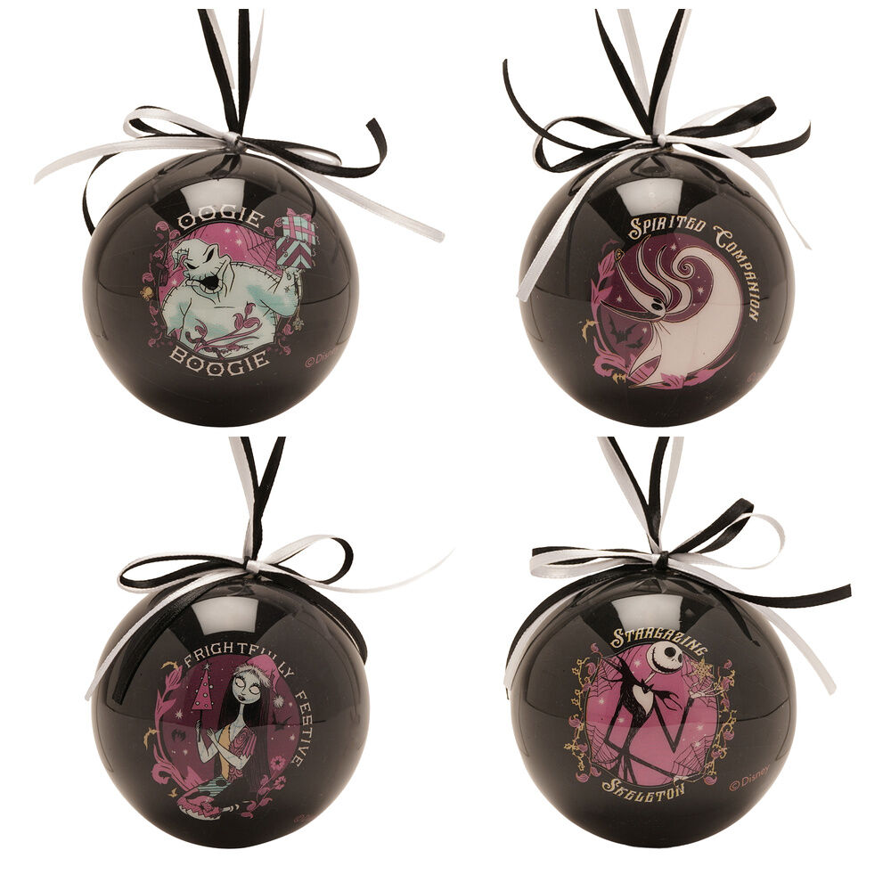 Set 4 bolas Navidad Pesadilla Antes de Navidad Disney - Frikibase.com