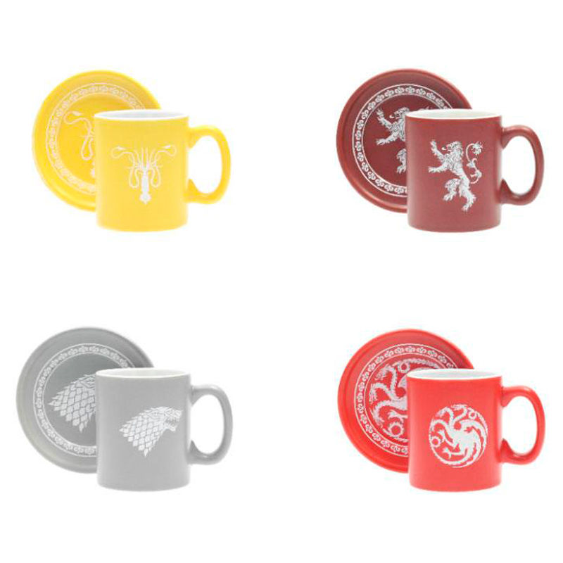 Set 4 mini tazas espresso emblemas Juego de Tronos - Frikibase.com