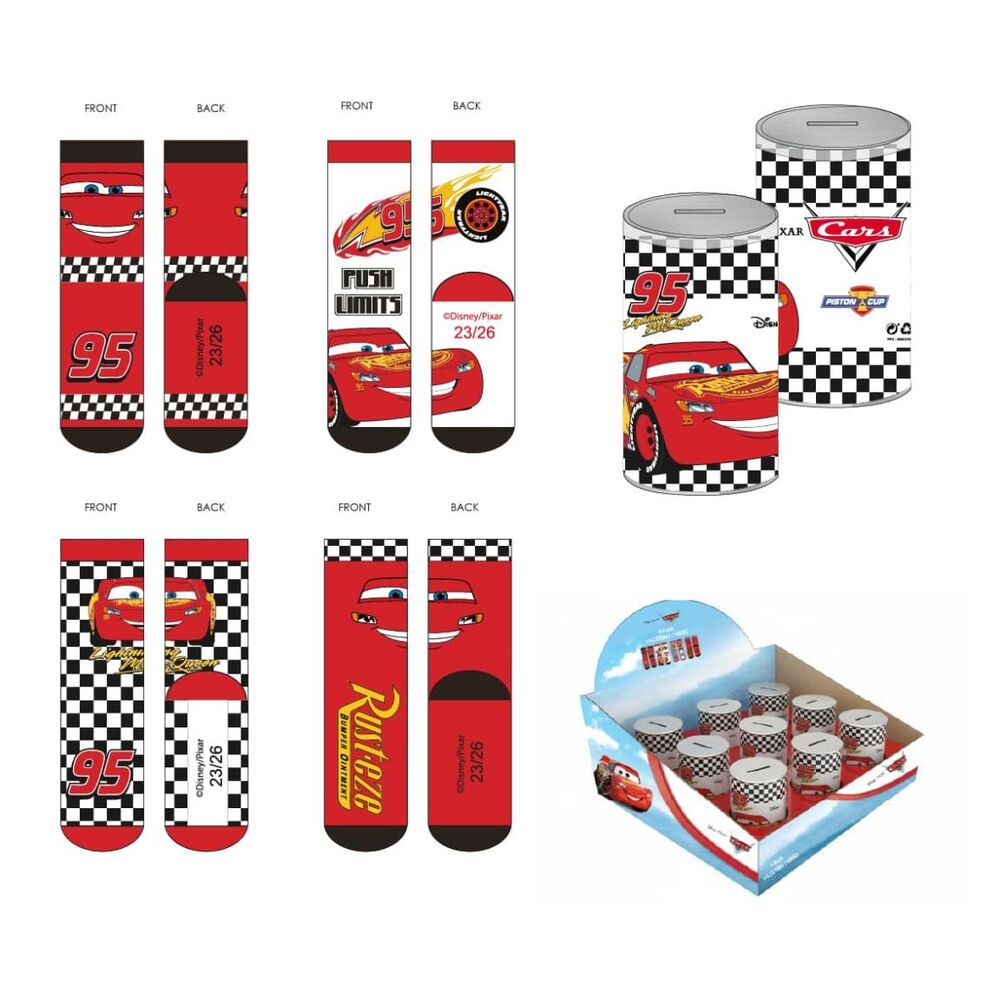 Set 4 pares calcetines Cars Disney surtido - Frikibase.com