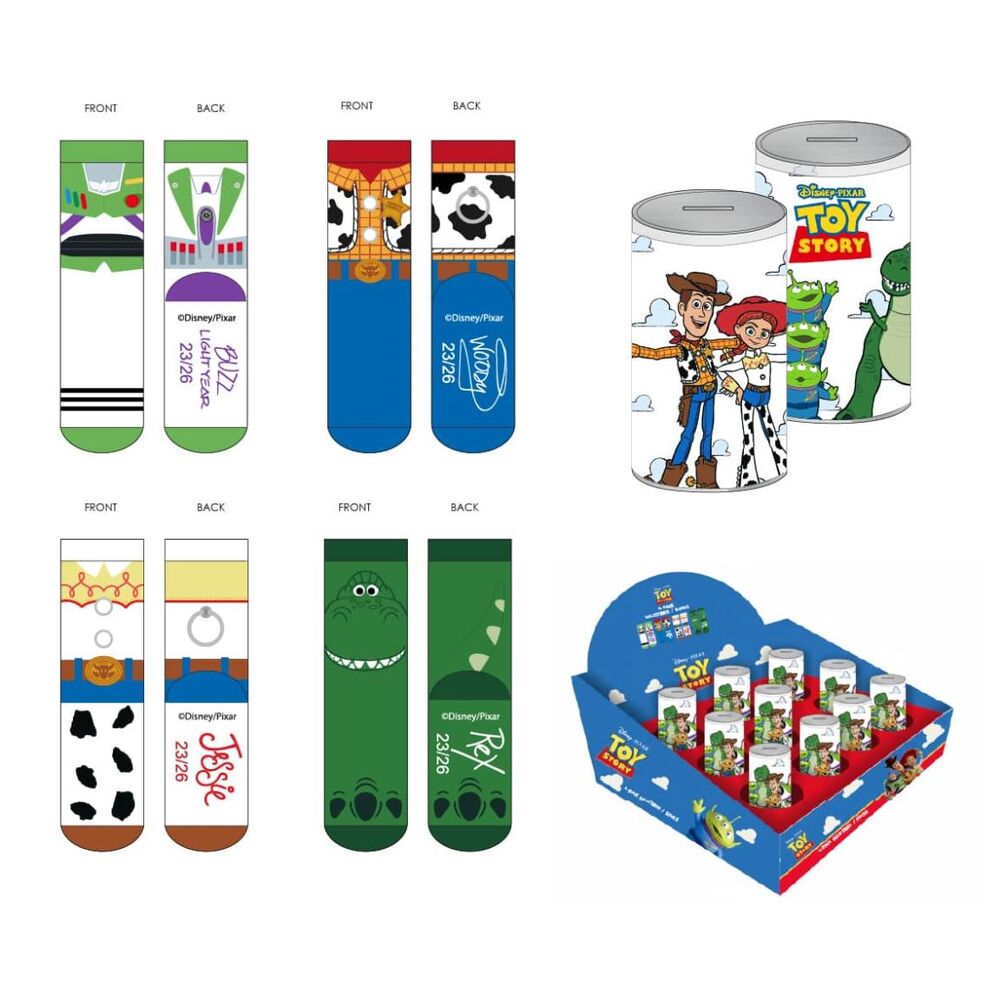 Set 4 pares calcetines Toy Story Disney adulto surtido - Frikibase.com