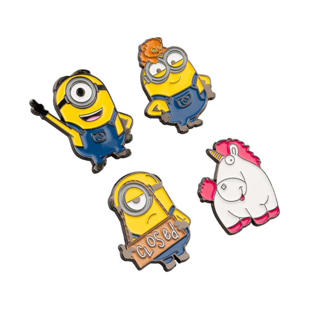Set 4 pins Minions - Frikibase.com