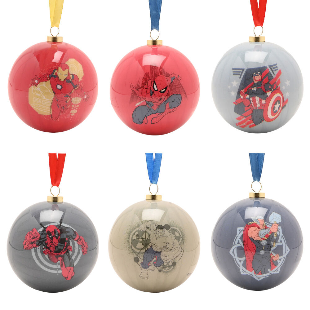 Set 6 bolas Navidad Vengadores Avengers Marvel - Frikibase.com