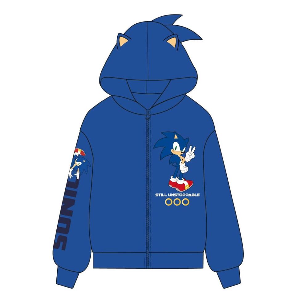 Sudadera capucha cremallera Sonic the Hedgehog - Frikibase.com