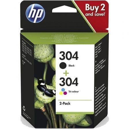 Cartucho de Tinta Original HP nº304 Multipack/ Negro/ Tricolor - Frikibase