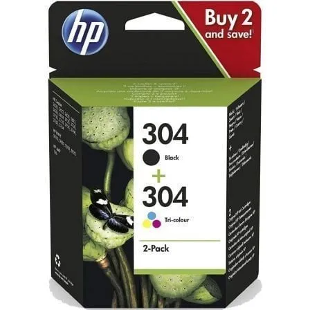 Cartucho de Tinta Original HP nº304 Multipack/ Negro/ Tricolor - Frikibase