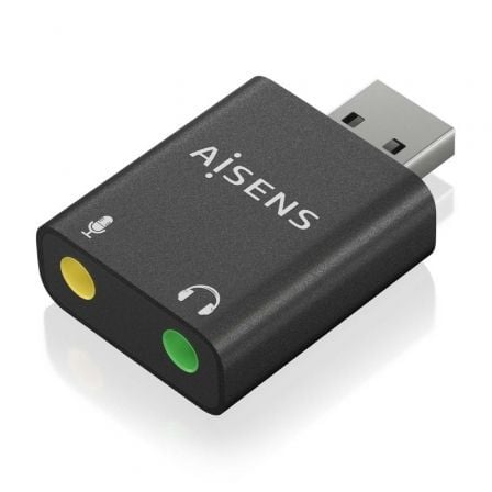 Tarjeta de Sonido Aisens A106-0768/ USB Macho - 2x Jack 3.5 Hembra - Frikibase