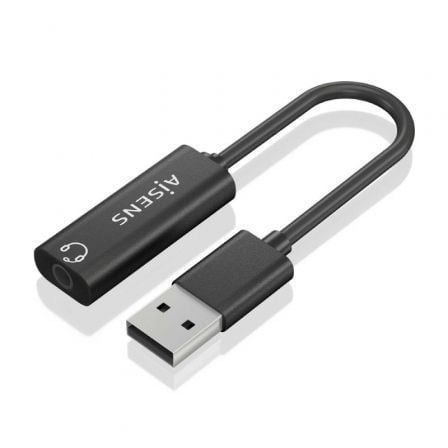 Tarjeta de Sonido Aisens A106-0770/ USB Macho - Jack 3.5 Hembra - Frikibase