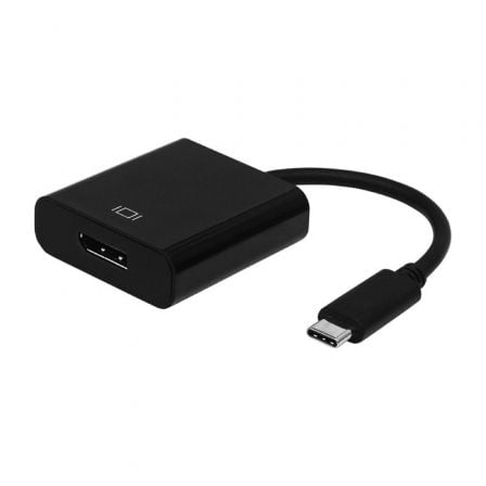 Conversor Aisens A109-0345/ USB Tipo-C Macho - DisplayPort Hembra/ 15cm/ Negro - Frikibase