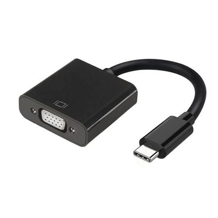 Conversor USB Tipo-C Aisens A109-0347/ USB Tipo-C - VGA Hembra/ 15cm/ Negro - Frikibase