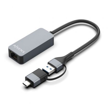 Adaptador USB - USB Tipo-C - RJ45 Aisens A109-0710/ 2500Mbps - Frikibase