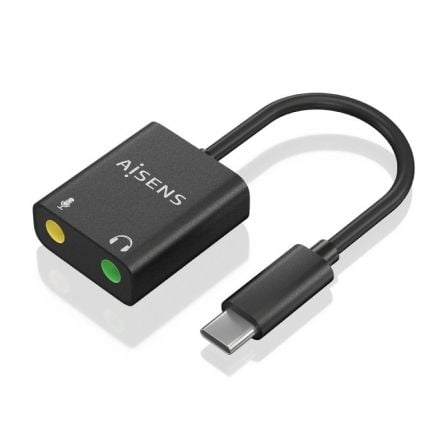 Tarjeta de Sonido Aisens A109-0767/ USB-C Macho - 2xJack 3.5 Hembra - Frikibase
