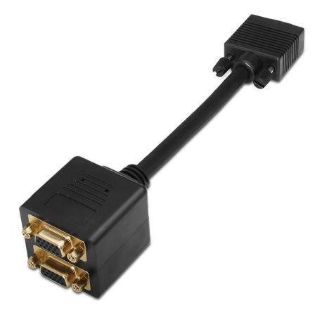 Duplicador SVGA Aisens A113-0080/ VGA Macho - 2x VGA Hembra - Frikibase