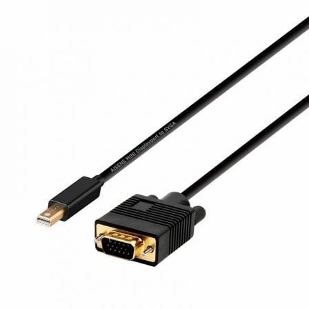 Cable Conversor Aisens A125-0362/ Mini DP Macho - VGA Macho/ 2m/ Negro - Frikibase