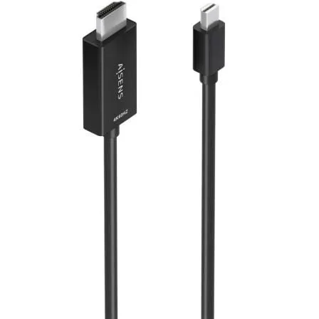 Cable Conversor Aisens A125-0889/ Mini DisplayPort Macho - HDMI 4K Macho/ 3m/ Negro - Frikibase