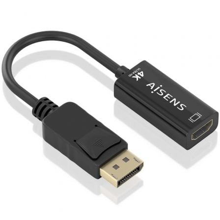 Conversor Aisens A125-0905/ DisplayPort Macho - HDMI Hembra/ 15cm/ Negro - Frikibase
