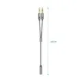 Cable Estéreo Aisens A128-0417/ Jack 3.5 Hembra - 2x Jack 3.5 Macho/ 25cm/ Gris – imagen 2