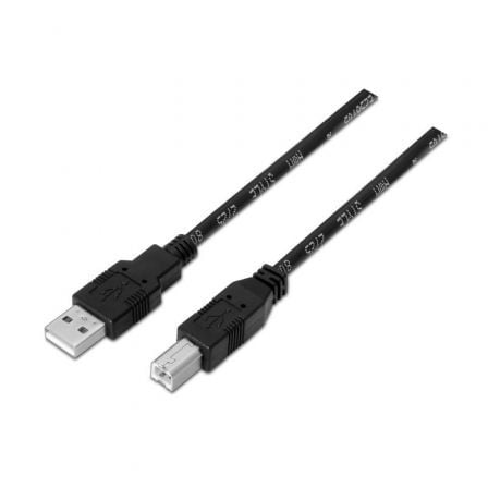 Cable USB 2.0 Impresora Aisens A101-0006/ USB Tipo-B Macho - USB Macho/ 1.8m/ Negro - Frikibase