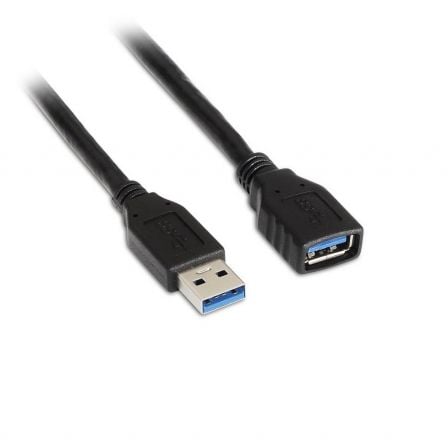 Cable Alargador USB 3.0 Aisens A105-0042/ USB Macho - USB Hembra/ Hasta 9W/ 625Mbps/ 2m/ Negro - Frikibase