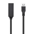 Cable Alargador USB 3.0 con Amplificador Aisens A105-0407/ USB Macho - USB Hembra/ Hasta 9W/ 625Mbps/ 5m/ Negro - Frikibase