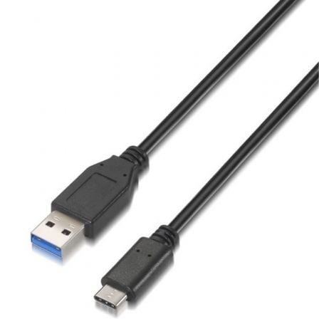 Cable USB 3.1 Tipo-C Aisens A107-0060/ USB Tipo-C Macho - USB Macho/ 10Gbps/ 1m/ Negro - Frikibase