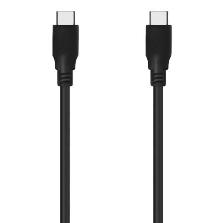 Cable USB 3.2 Tipo-C Aisens A107-0702 20GBPS 5A 100W/ USB Tipo-C Macho - USB Tipo-C Macho/ Hasta 100W/ 20Gbps/ 1m/ Negro - Frikibase
