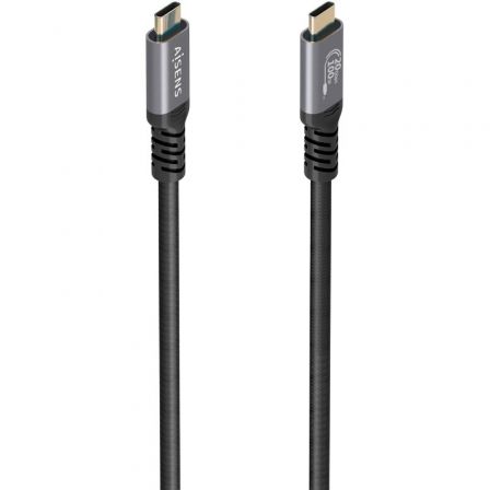 Cable USB 3.2 Tipo-C Aisens A107-0988/ USB Tipo-C Macho - USB Tipo-C Macho/ Hasta 100W/ 20Gbps/ 3m/ Negro - Frikibase