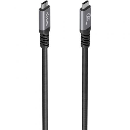 Cable USB 3.2 Tipo-C Aisens  A107-0992/ USB Tipo-C Macho - USB Tipo-C Macho/ Hasta 60W/ 5Gbps/ 10m/ Negro - Frikibase