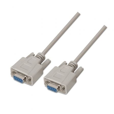 Cable Serie NULL Modem Aisens A112-0067/ DB9 Hembra - DB9 Hembra/ Hasta 0.15W/ 1.6Mbps/ 1.8m/ Beige - Frikibase
