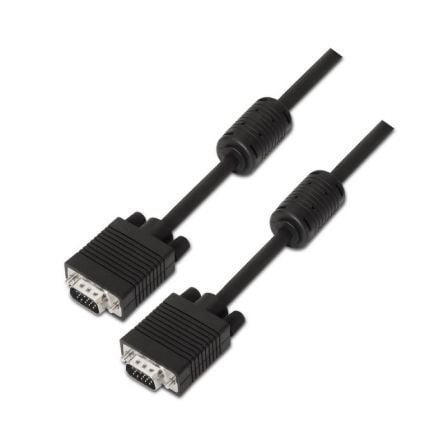 Cable SVGA Aisens A113-0077/ VGA Macho - VGA Macho/ Hasta 3W/ 10Mbps/ 25m/ Negro - Frikibase