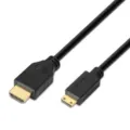 Cable HDMI Aisens A119-0114/ HDMI Macho - Mini HDMI Macho/ Hasta 10W/ 720Mbps/ 1.8m/ Negro - Frikibase
