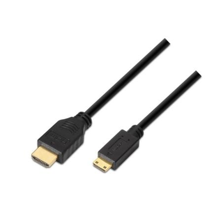 Cable HDMI Aisens A119-0115/ HDMI Macho - Mini HDMI Macho/ Hasta 10W/ 720Mbps/ 3m/ Negro - Frikibase
