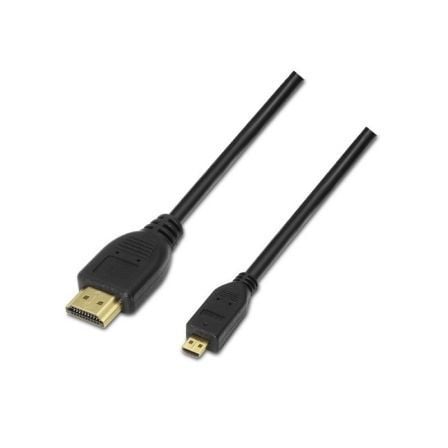 Cable Micro HDMI Aisens A119-0117/ HDMI Macho - Micro HDMI Macho/ Hasta 10W/ 720Mbps/ 1.8m/ Negro - Frikibase