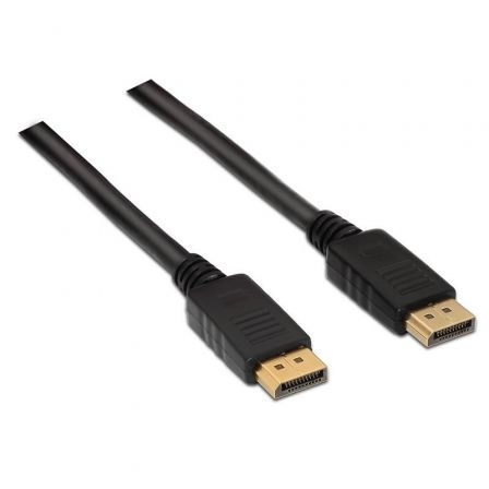 Cable DisplayPort 1.2 4K Aisens A124-0129/ DisplayPort Macho - DisplayPort Macho/ Hasta 5W/ 2300Mbps/ 2m/ Negro - Frikibase