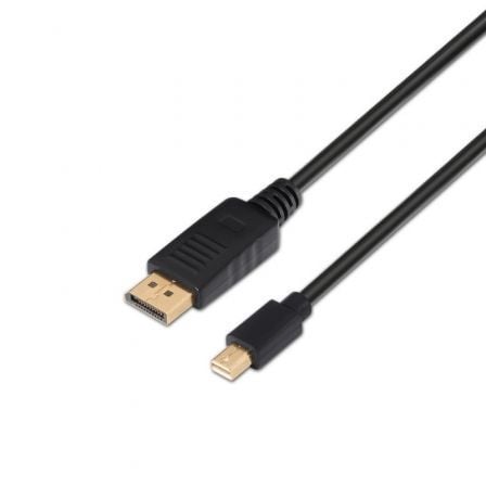 Cable Conversor Aisens A124-0132/ DisplayPort Macho - Mini DisplayPort Macho/ Hasta 5W/ 2300Mbps/ 3m/ Negro - Frikibase