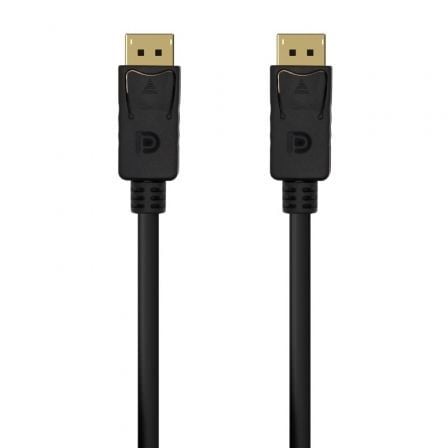 Cable DisplayPort 1.2 4K Aisens A124-0548/ DisplayPort Macho - DisplayPort Macho/ Hasta 5W/ 2300Mbps/ 50cm/ Negro - Frikibase