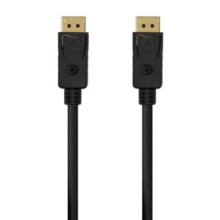 Cable DisplayPort 1.2 4K Aisens A124-0549/ DisplayPort Macho - DisplayPort Macho/ Hasta 5W/ 2300Mbps/ 1.5m/ Negro - Frikibase