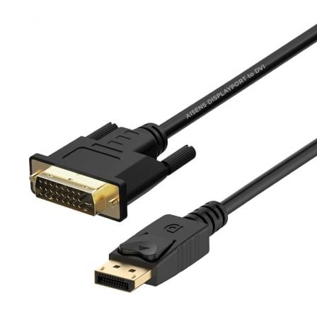 Cable Conversor Aisens A125-0366/ DisplayPort Macho - DVI Macho/ Hasta 5W/ 2300Mbps/ 2m/ Negro - Frikibase