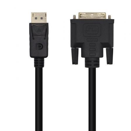 Cable Conversor Aisens A125-0463/ DisplayPort Macho - DVI Macho/ Hasta 5W/ 2300Mbps/ 3m/ Negro - Frikibase