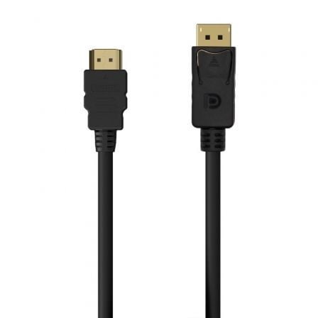Cable Conversor Aisens A125-0551/ DisplayPort Macho - HDMI Macho/ Hasta 5W/ 2300Mbps/ 1.5m/ Negro - Frikibase