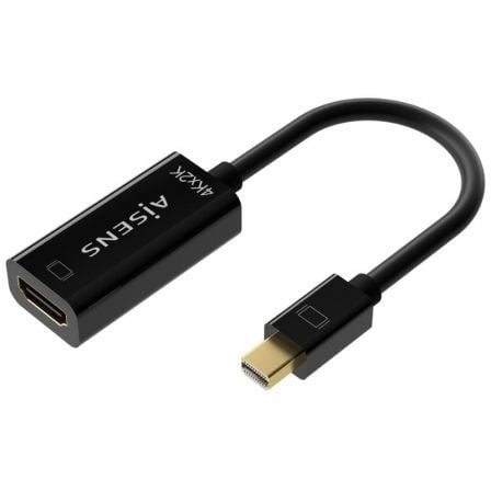Cable Conversor Aisens A125-0643/ Mini DisplayPort Macho - HDMI Hembra/ Hasta 5W/ 2300Mbps/ 15cm/ Negro - Frikibase