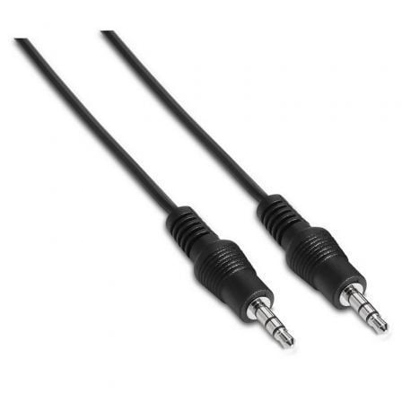 Cable Estéreo Aisens A128-0141/ Jack 3.5 Macho - Jack 3.5 Macho/ Hasta 0.1W/ 30cm/ Negro - Frikibase