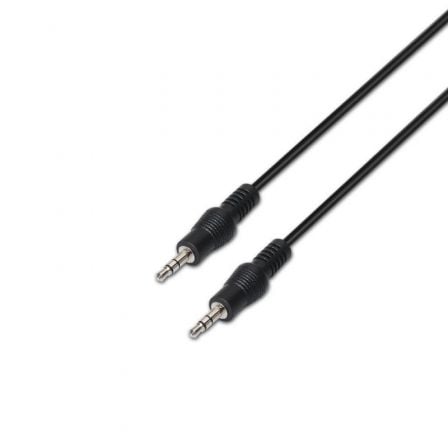 Cable Estéreo Aisens A128-0144/ Jack 3.5 Macho - Jack 3.5 Macho/ Hasta 0.1W/ 10m/ Negro - Frikibase