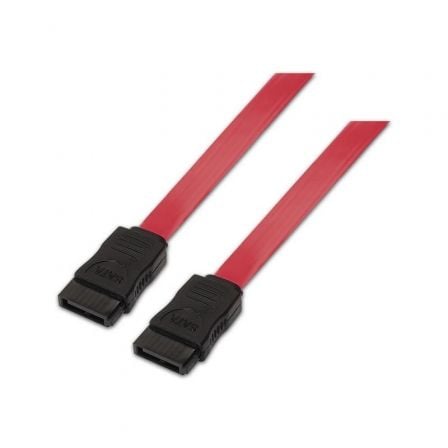 Cable SATA Aisens A130-0153/ SATA Hembra - SATA Hembra/ Hasta 0.1W/ 768Mbps/ 50cm/ Rojo - Frikibase