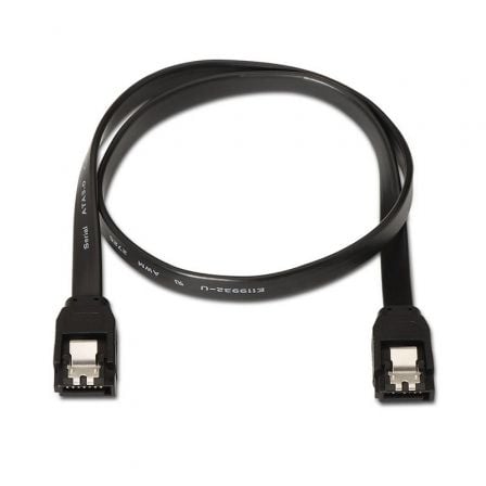 Cable SATA III Aisens A130-0157/ SATA Hembra - SATA Hembra/ Hasta 0.1W/ 768Mbps/ 50cm/ Negro - Frikibase