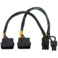 Cable Alimentación Tarjeta Gráfica Aisens A131-0165/ 2x Molex Macho - Molex 6+2 PIN Macho/ Hasta 54W/ 20cm – imagen 2