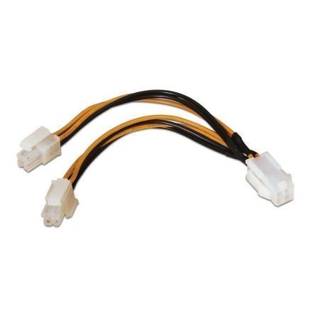 Cable Alimentación para Microprocesador Aisens A131-0166/ Molex 4+4 PIN Macho - Molex 4 PIN Hembra/ Hasta 54W/ 15cm - Frikibase
