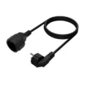 Cable Alargador de Alimentación Aisens A132-0600/ CEE7 Macho - CEE7 Hembra/ Hasta 1500W/ 2m/ Negro – imagen 2