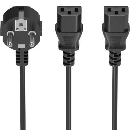 Cable Alimentación CPU Aisens A132-0865/ CEE7 Macho - 2x C13 Hembra/ 3m/ Negro - Frikibase