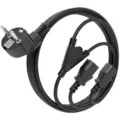 Cable Alimentación CPU Aisens A132-0865/ CEE7 Macho - 2x C13 Hembra/ 3m/ Negro – imagen 2