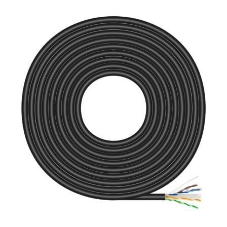 Bobina de Cable RJ45 para Exteriores UTP AWG23 Aisens A135-0675 Cat.6/ 100m/ Impermeable/ Negro - Frikibase